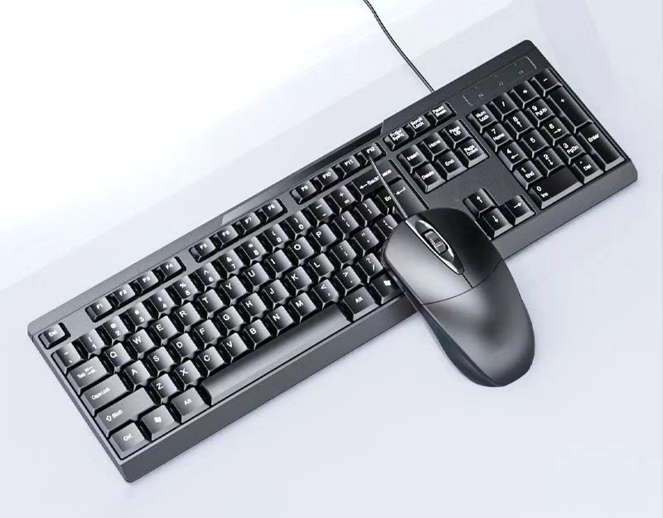 Wired Keyboard At Mouse Set