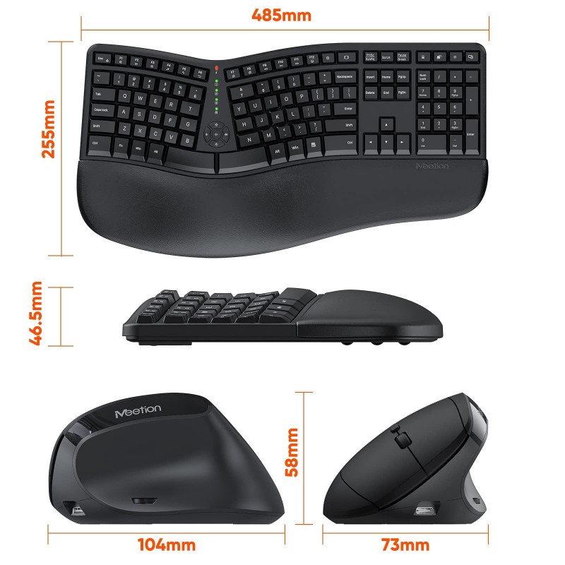 Ergonomic na Keyboard At Mouse Set